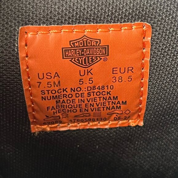 Harley Davidson Uplift Combat Motorcycle Boots with hardware black 7.5 NWT - Picture 10 of 12